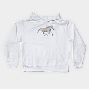 Grey horse Kids Hoodie